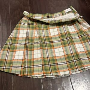 Janie and jack Plaid Pleated Skirt sz 12